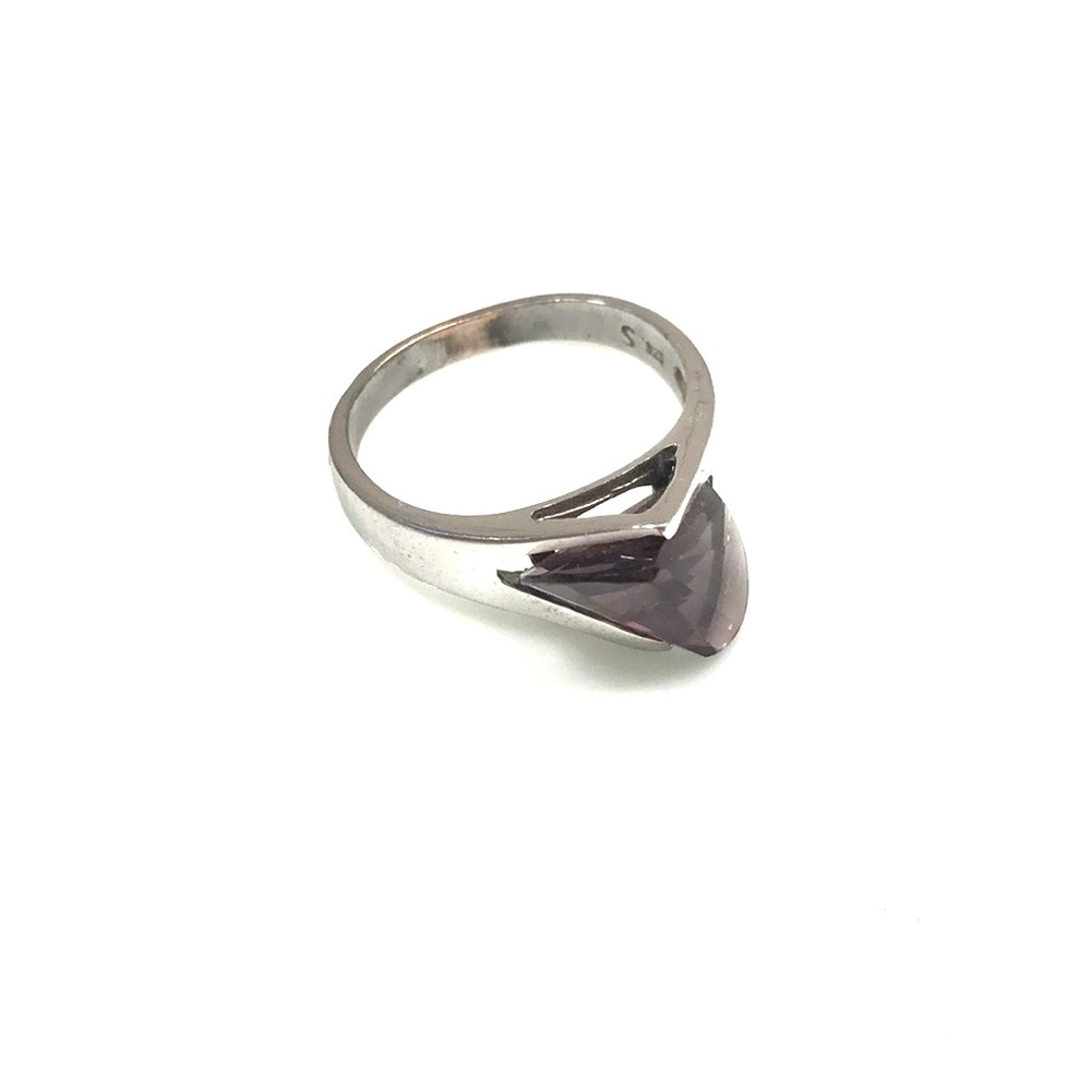 Amethyst and sterling silver ring